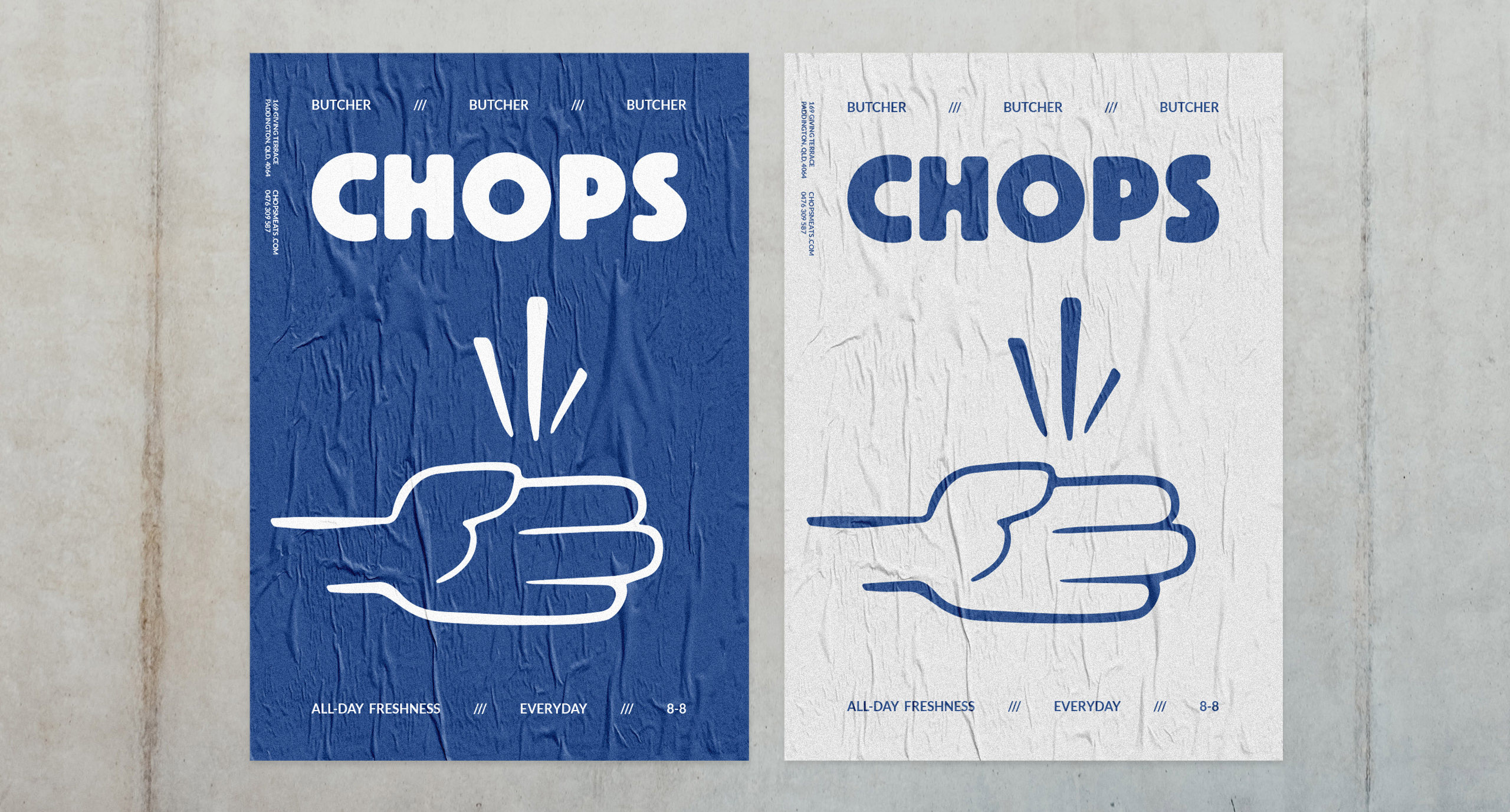 Tarek Nagy Graphic Design, Branding and Web Development - Chops Butcher Shop Brisbane Melbourne Toronto